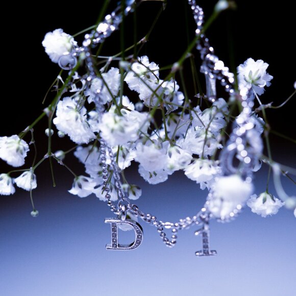 Christian Dior Multi Chain Crystal Logo Charm Bracelet - Picture 6 of 7